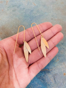 Golden Olive Branch Earrings