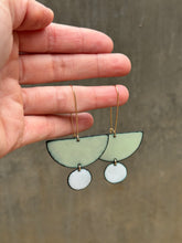 Load image into Gallery viewer, Goddess Dot Half Moon Earrings